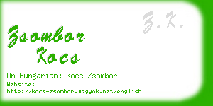 zsombor kocs business card